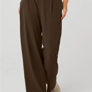 ALO Yoga High Waist Pursuit Trouser Espresso Brown